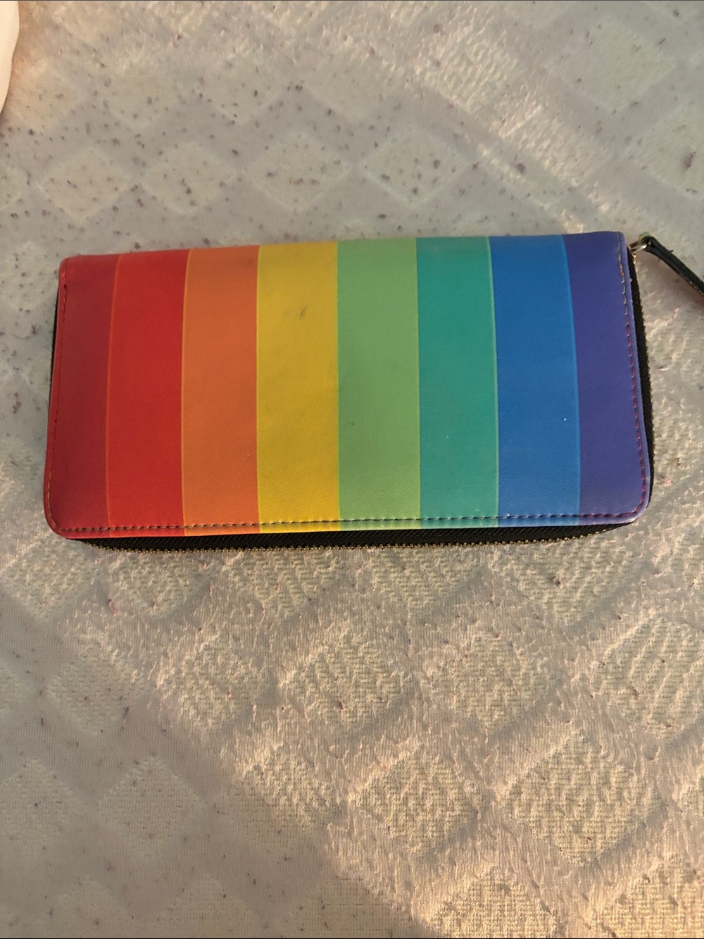 Rainbow Stripe Zip Wallet
